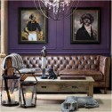 brązowo skórzana sofa Black Bear House