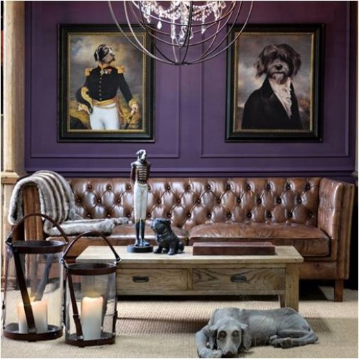 brązowo skórzana sofa Black Bear House
