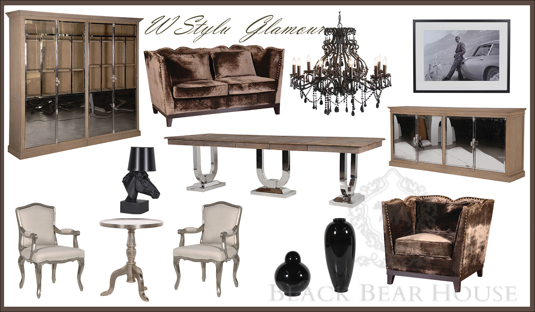styl glamour jadalnia