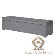 szara pufa hamptons pojemnik na pościel black bear house.001