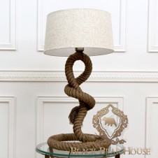 lampa stolikowa zrobiona ze sznura