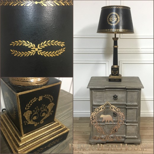 lampa stolikowa czarna black bea house
