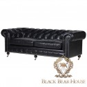 kanapa chesterfield czarna skóra pikowana black bear house.001
