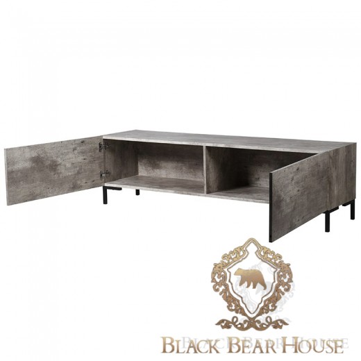 Nowoczesna szafka pod tv beton black bear house