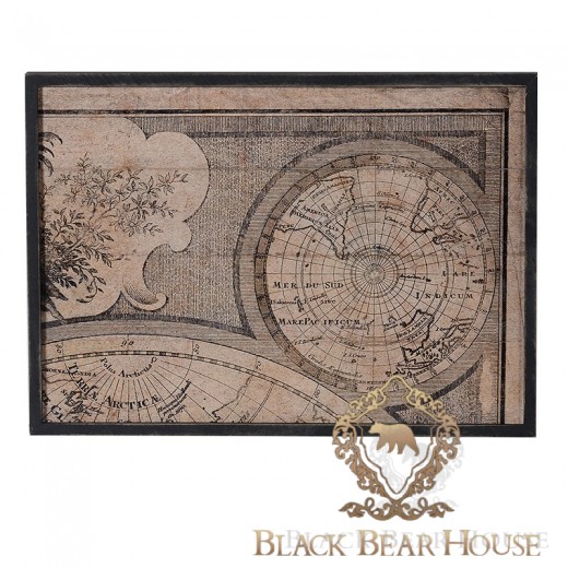 mapa świata black bear house dekoracja