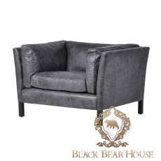 skórzany fotel vintage black bear house
