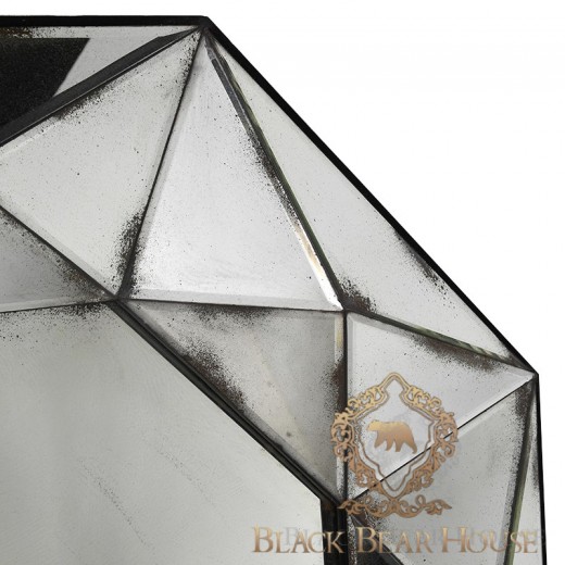 dekoracyjne postarzane lustro black bear house