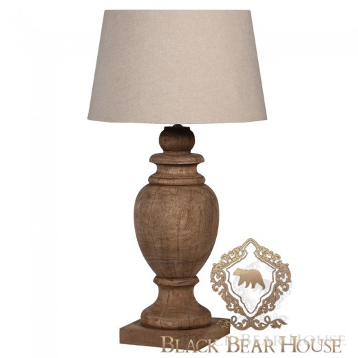 drewniana prowansalska włoska lampa stolikowa.001