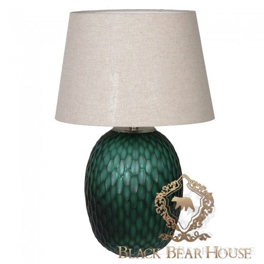 zielona lampa stolikowa black bear house