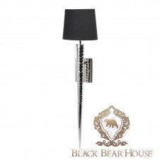 kinkiet z czarnym abazurem black bear house