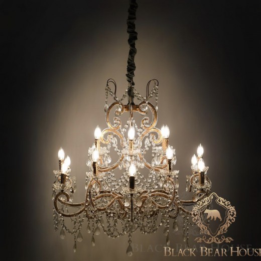 lampa żyrandol francuski modern classic black bear house.025