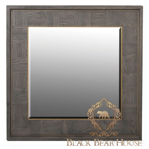 lustro drewniane modern classic black bear house.009