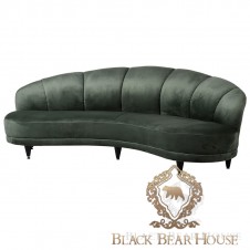 elegancka sofa glamour welurowa zielona black bear house.001