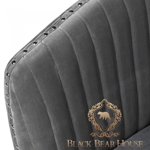 fotel szary welur modern classic blackbear house.001