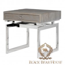 stolik drewniany stal nierdzewna glamour black bear house.011