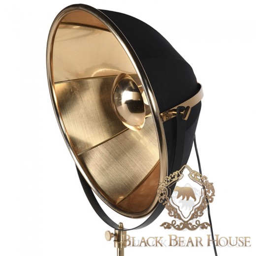 lampa na trójnogu fotografa parasolka classic złote luksusowe black bear house .008