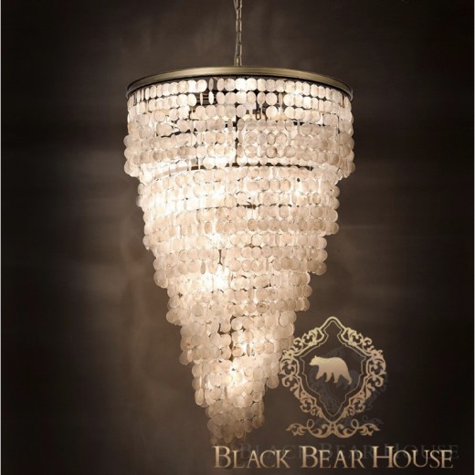 żyrandol duży z masy perłowej modern classic black bear house.001