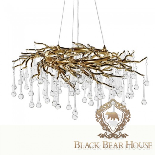 żyrandol modern classic z kryształami glamour black bear house.014
